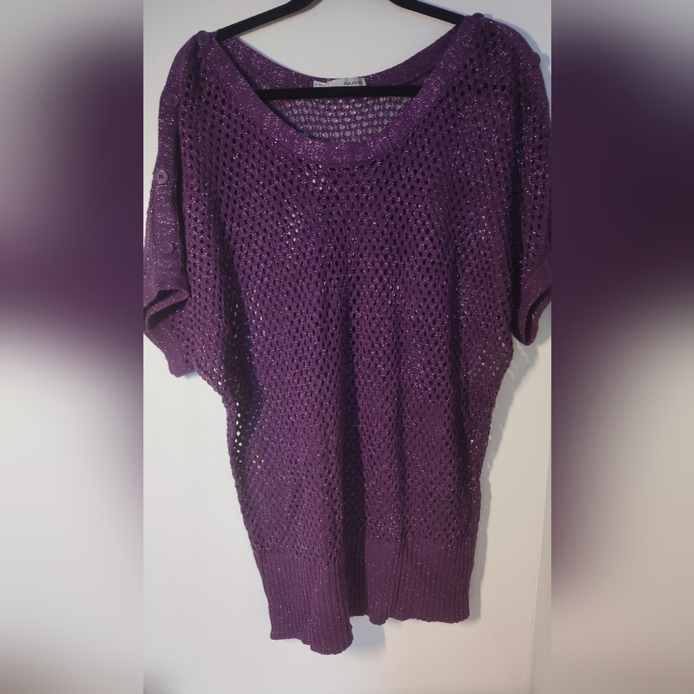 Maurices Purple Knit Sweater Size 1 #461